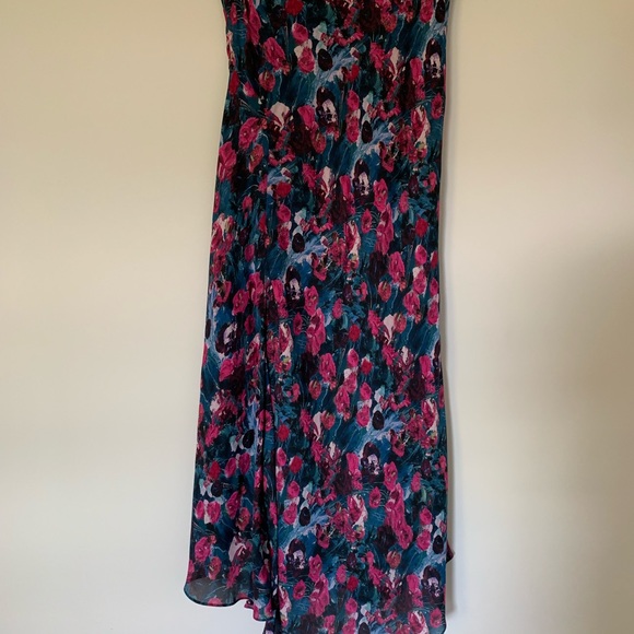 Haute Hippie Floral-Print Silk Asymmetric Skirt - Picture 3 of 5